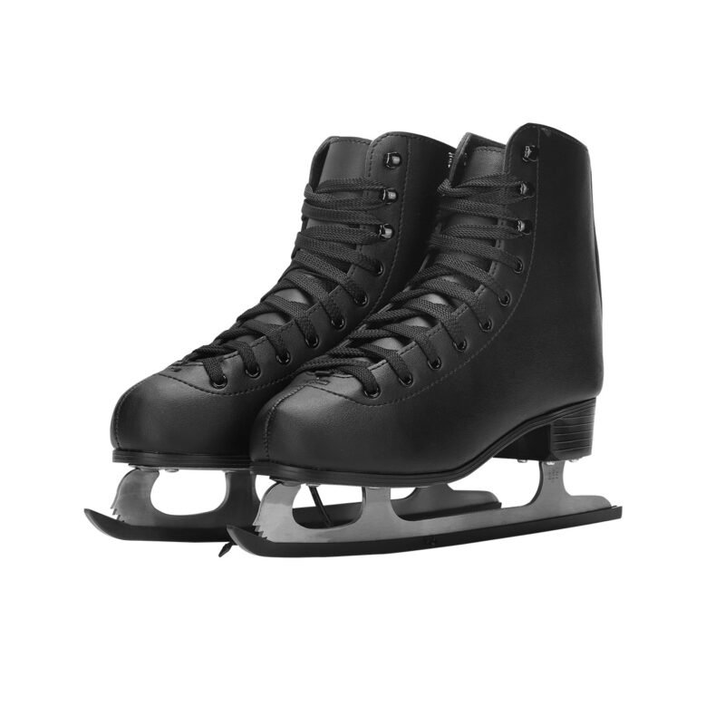Cold resistant patterned ice skate shoes