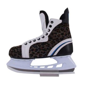 Tiger skin patterned hockey ice skates