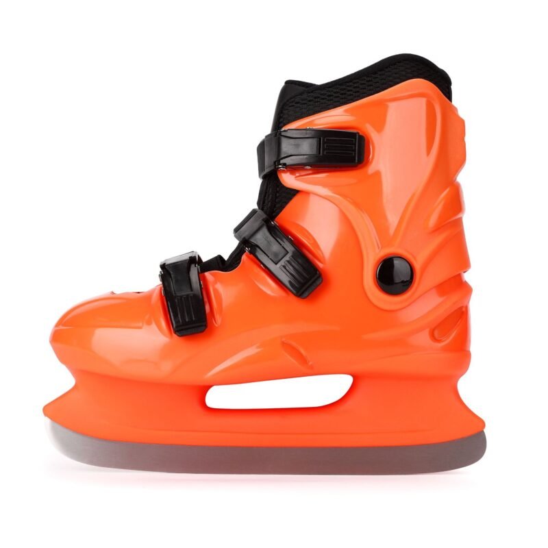 Orange hard shell ice hockey shoes - 图片 2